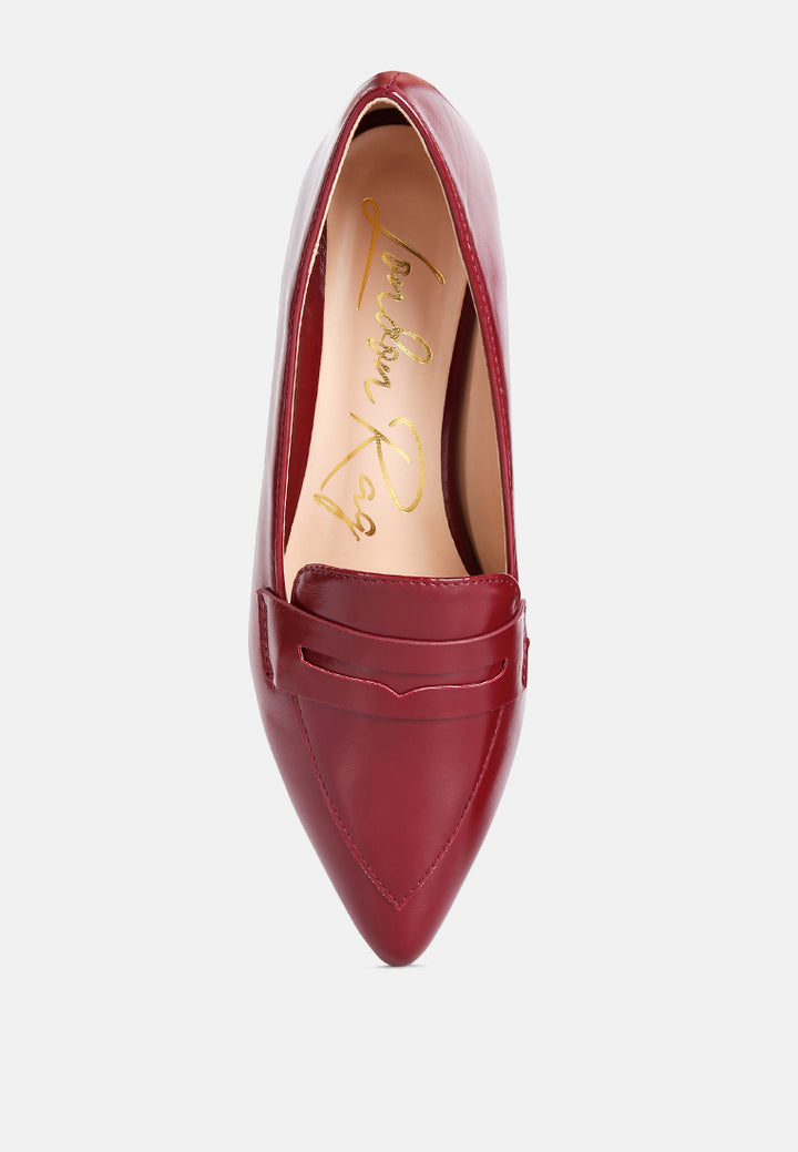 peretti flat formal loafers#color_red