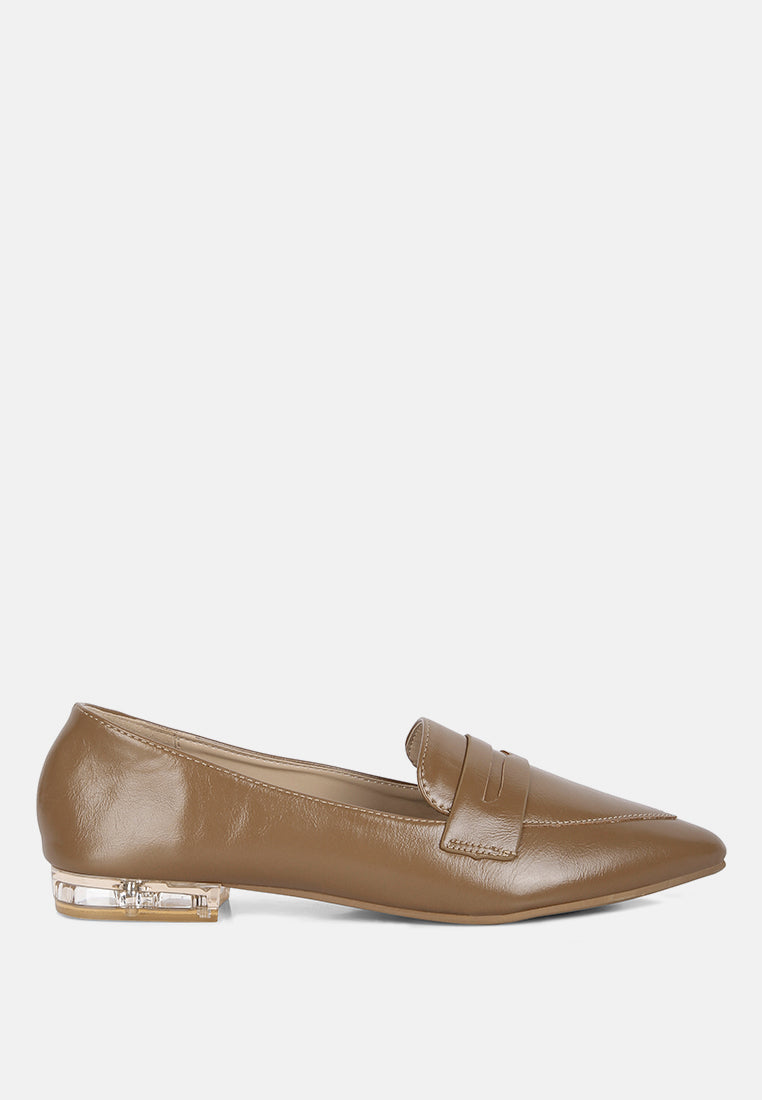 peretti flat formal loafers#color_taupe