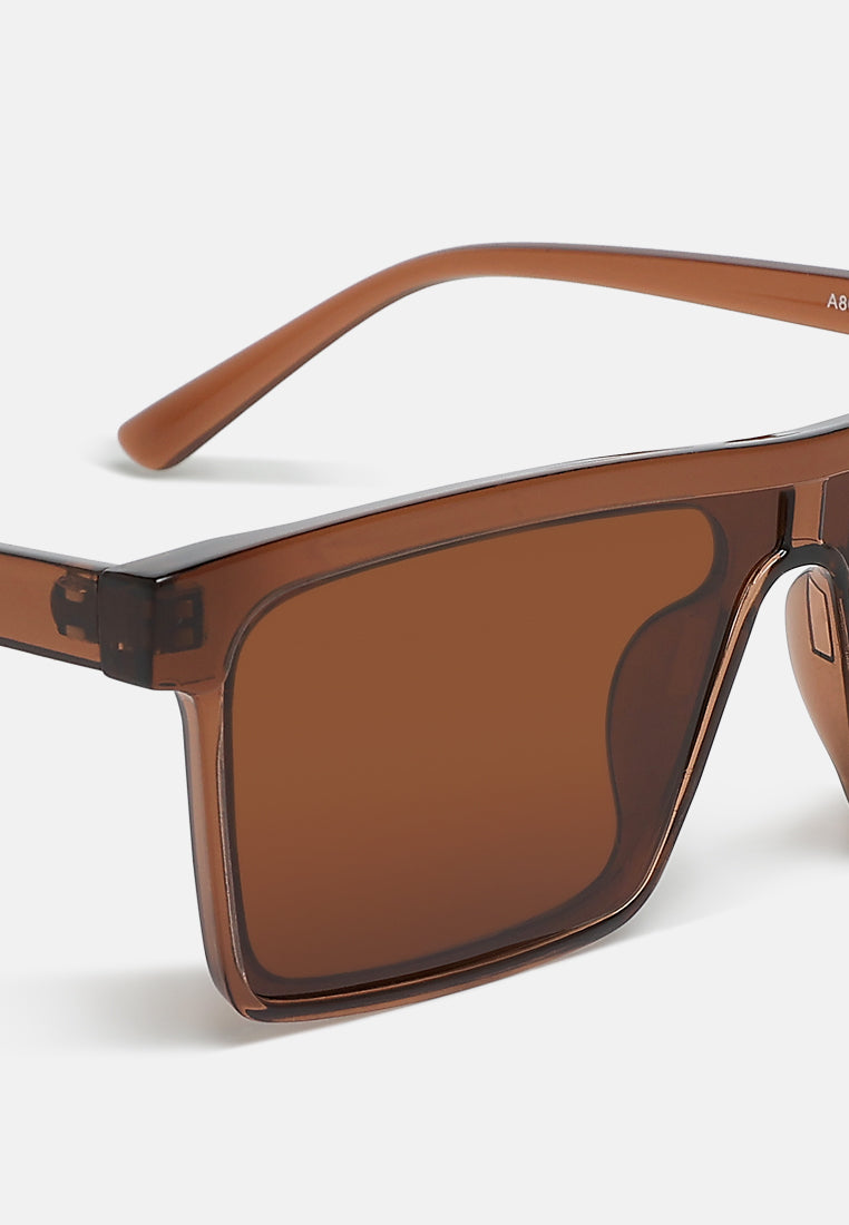 flat rim sunglasses by ruw#color_brown