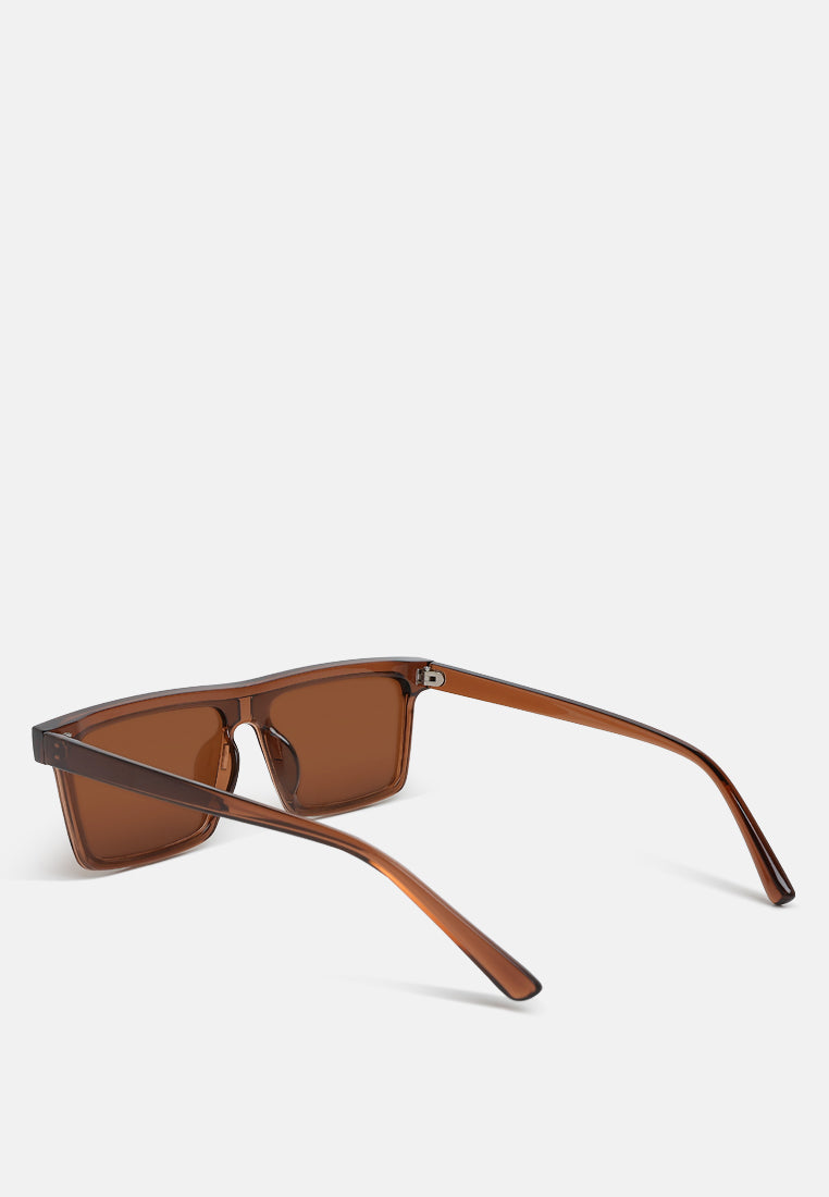 flat rim sunglasses by ruw#color_brown