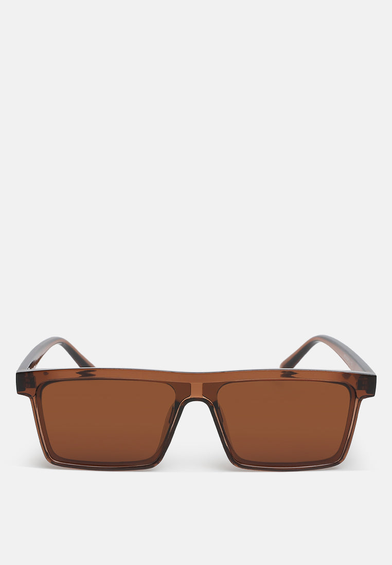 flat rim sunglasses by ruw#color_brown