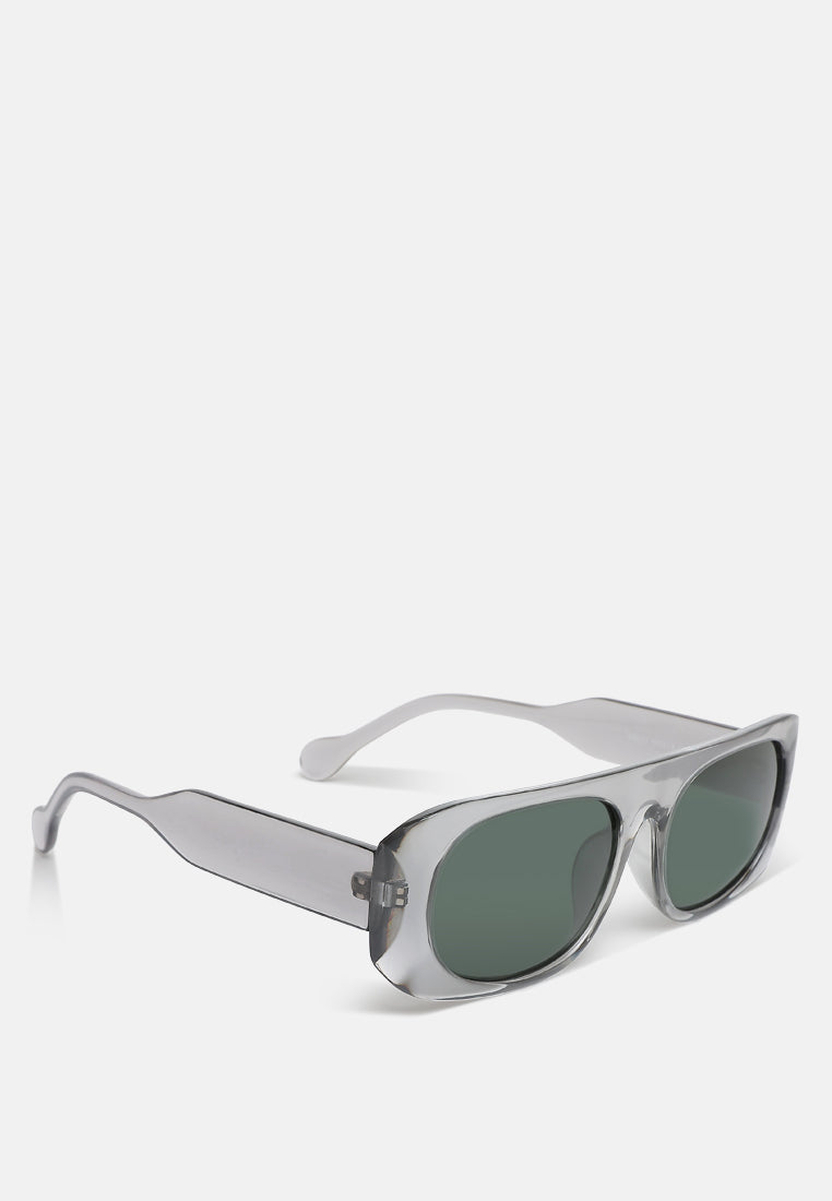 flat bridge oval sunglasses by ruw#color_grey