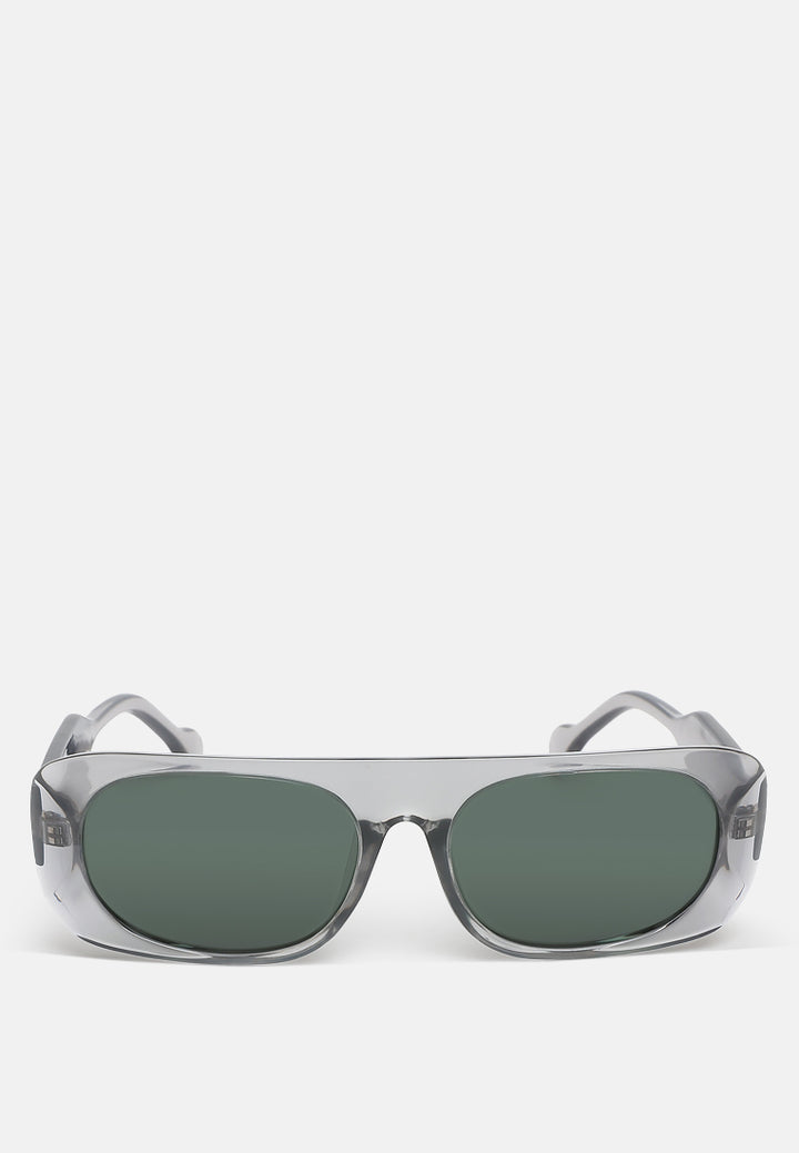 flat bridge oval sunglasses by ruw#color_grey