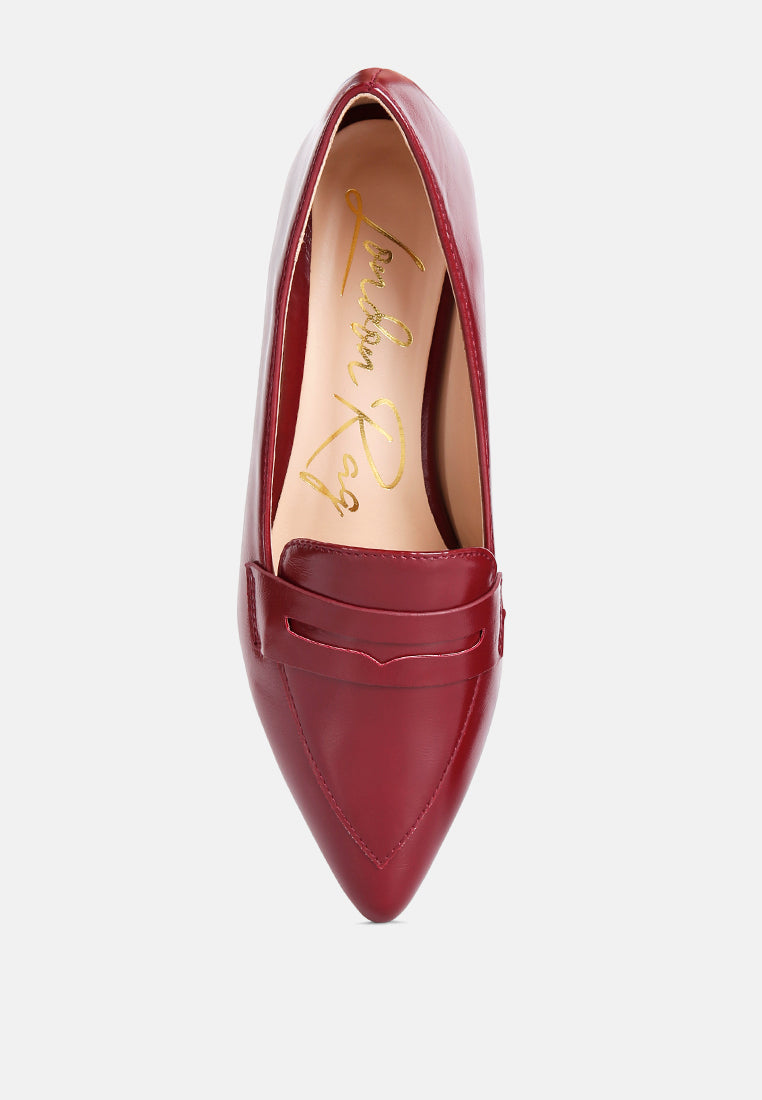 peretti flat formal loafers by ruw#color_red
