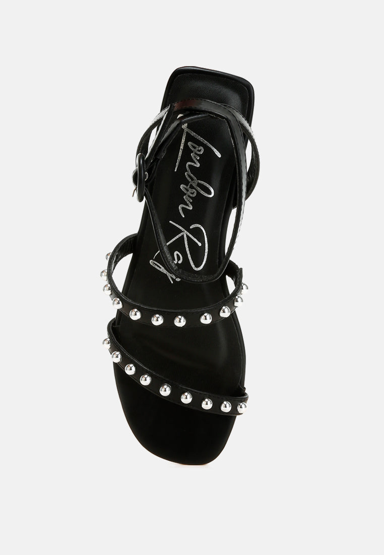 studded ankle strap flat sandals by ruw#color_black
