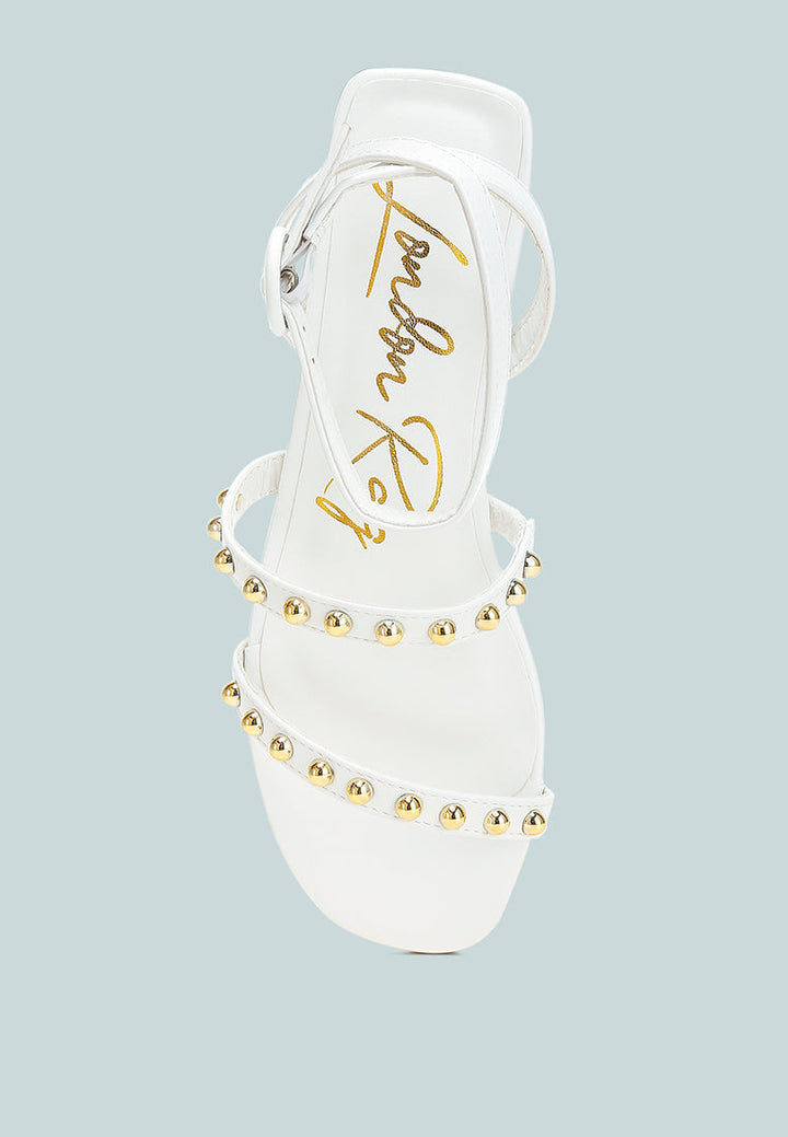 studded ankle strap flat sandals by ruw#color_off-white