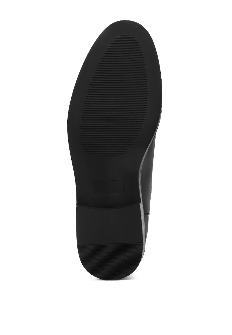 men's faux leather chelsea boots by ruw#color_black