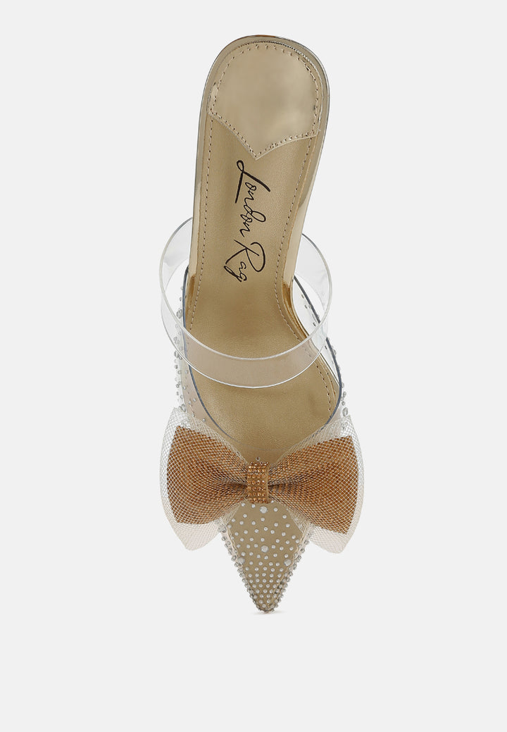 embellished bow kitten heels by ruw#color_gold