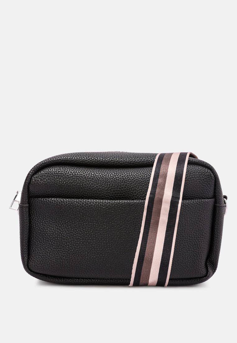 front pocket shoulder bag by ruw#color-black