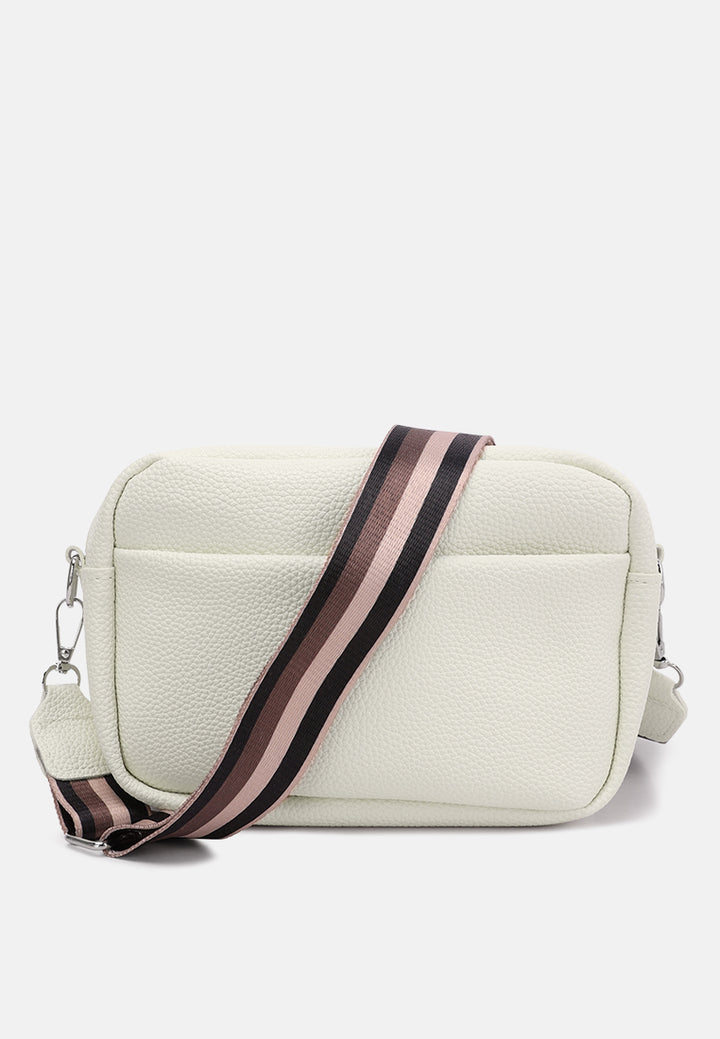 front pocket shoulder bag by ruw#color-off-white