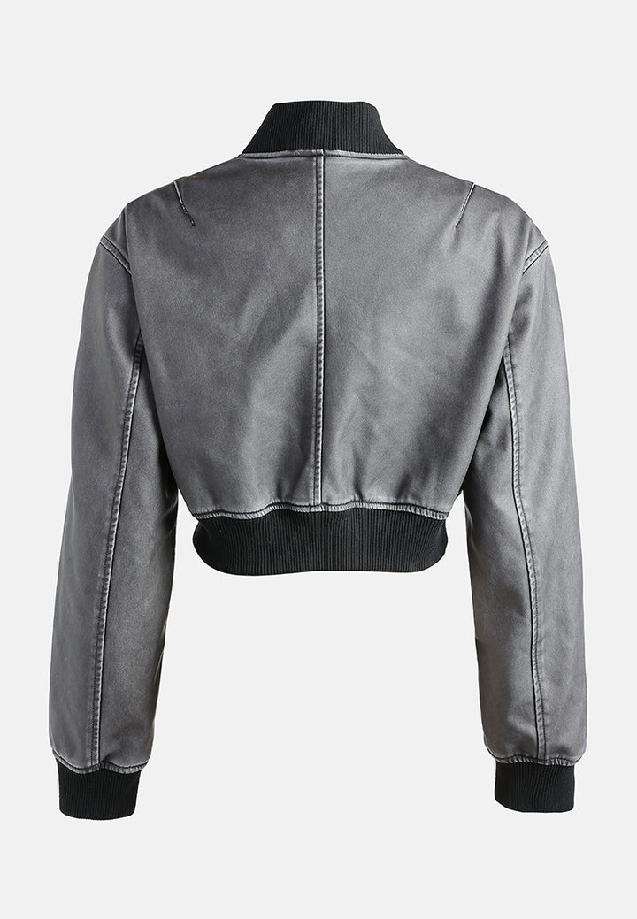 full-sleeved flap pockets jacket by ruw#color_charcoal