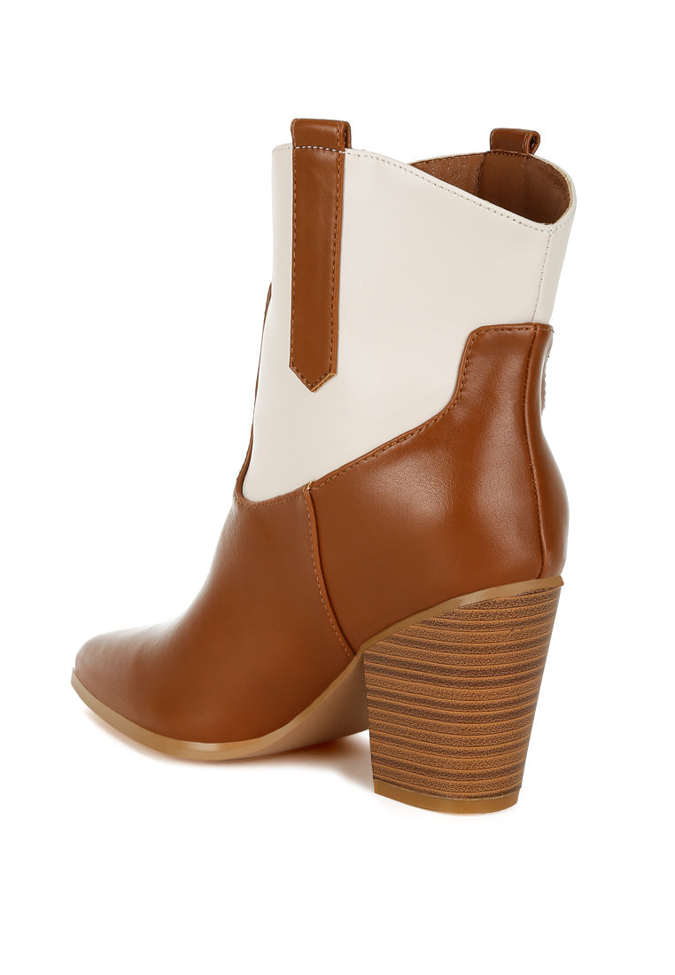 two tone cowboy boots by ruw#color_tan/off-white