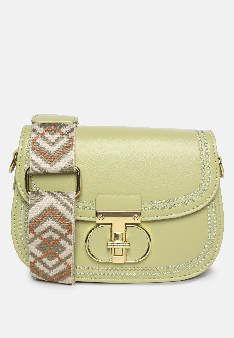 geometric strap shoulder bag by ruw#color-green