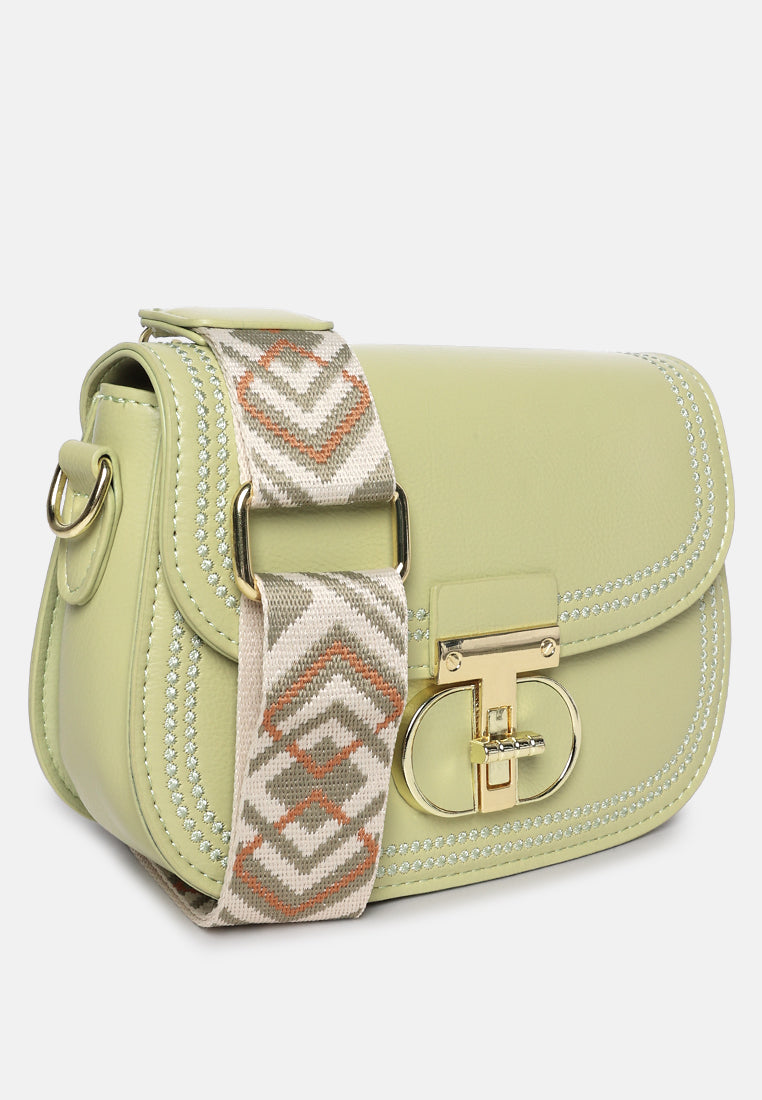 geometric strap shoulder bag by ruw#color-green