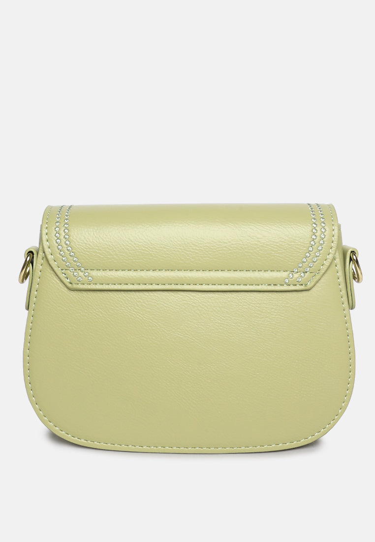 geometric strap shoulder bag by ruw#color-green