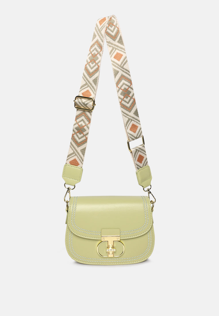 geometric strap shoulder bag by ruw#color-green