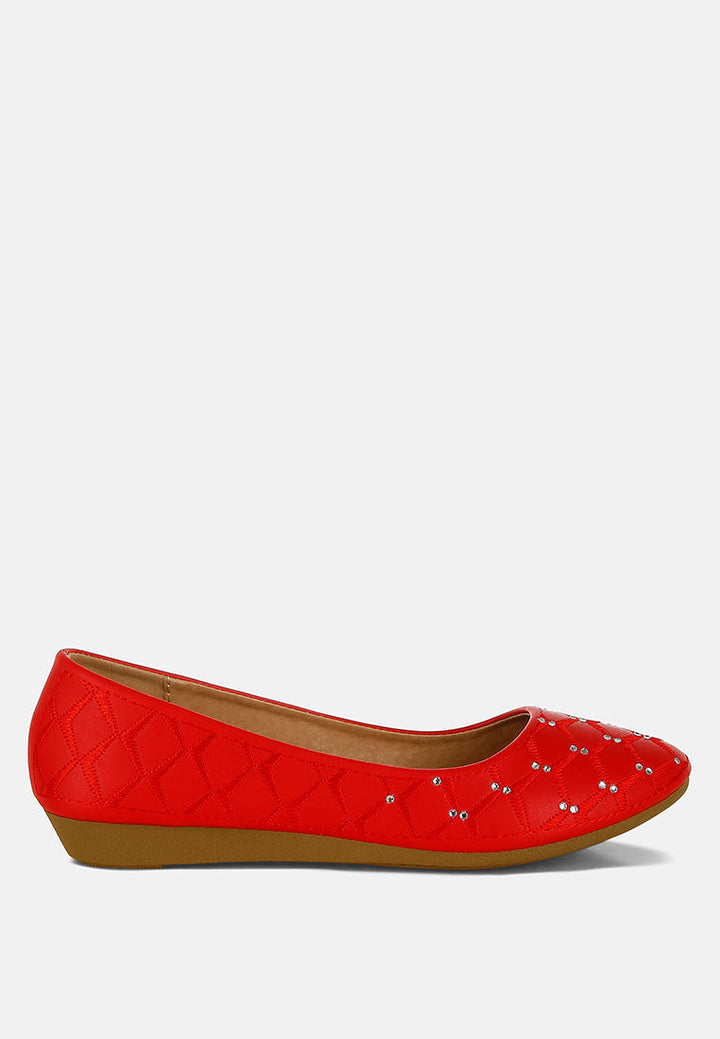 gia rhinestone embellished women's ballerinas#color_dark-red