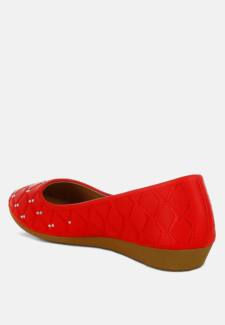 gia rhinestone embellished women's ballerinas#color_dark-red
