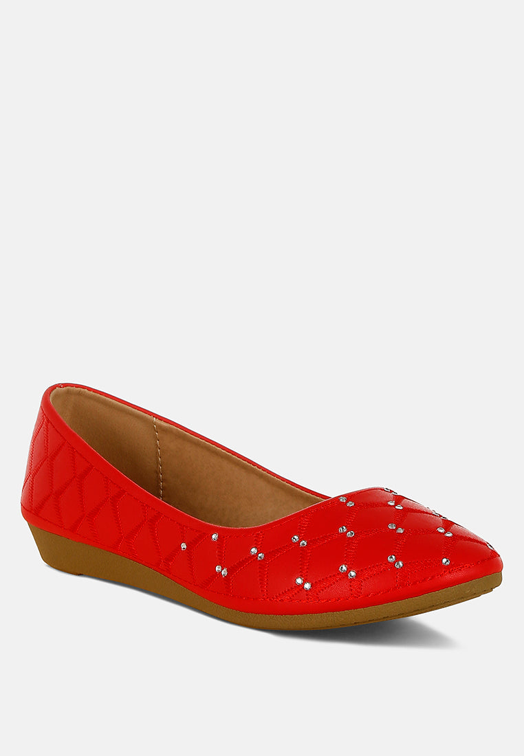 gia rhinestone embellished women's ballerinas#color_dark-red