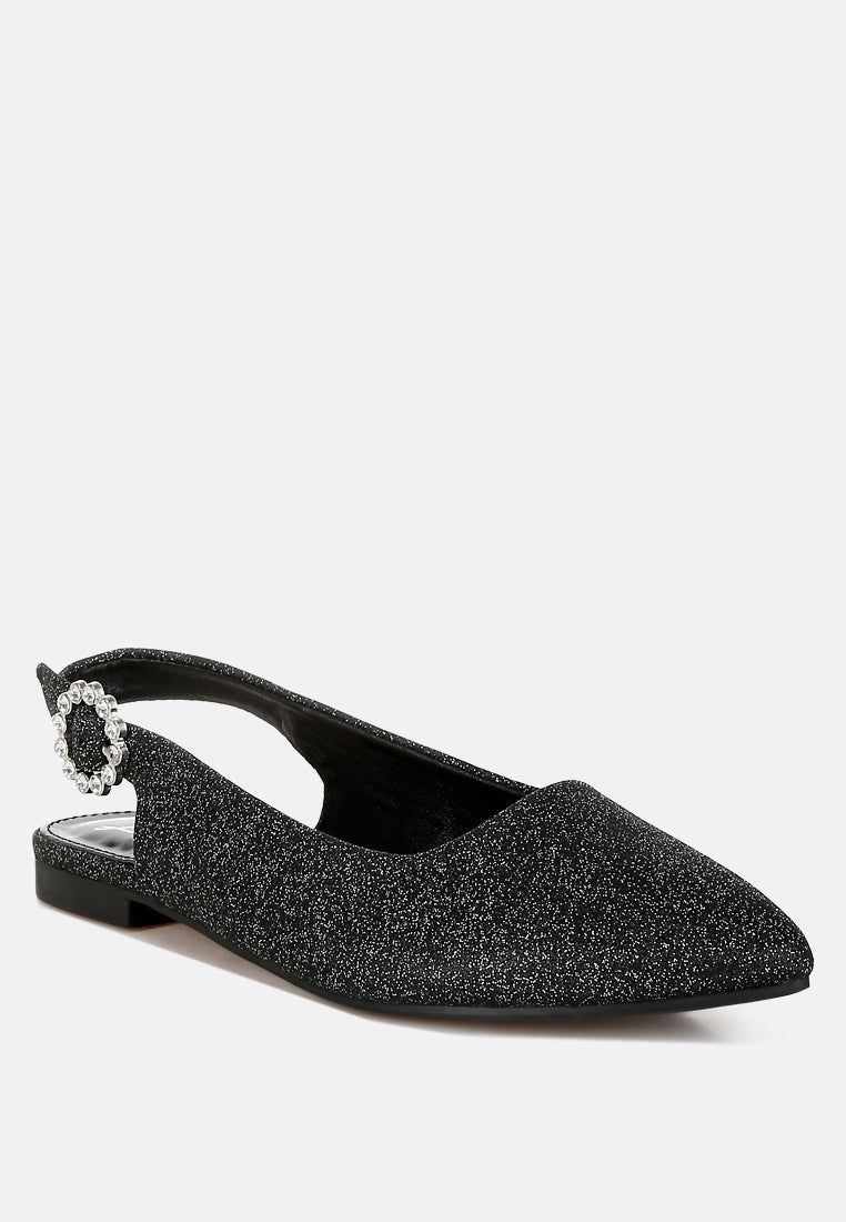 glitter slingback flat sandals by ruw#color_black