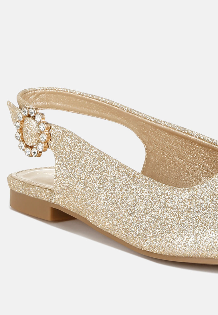 glitter slingback flat sandals by ruw#color_gold
