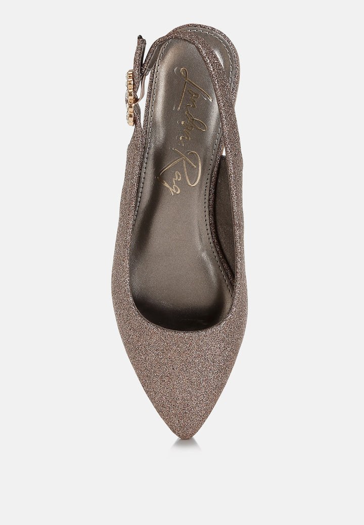 glitter slingback flat sandals by ruw#color_bronze