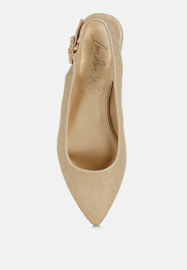 glitter slingback flat sandals by ruw#color_gold