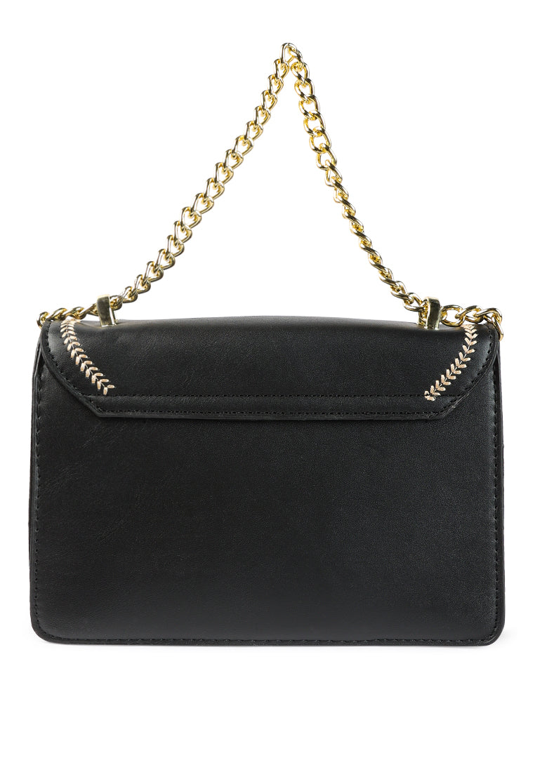 glitter envelope sling bag#color_black