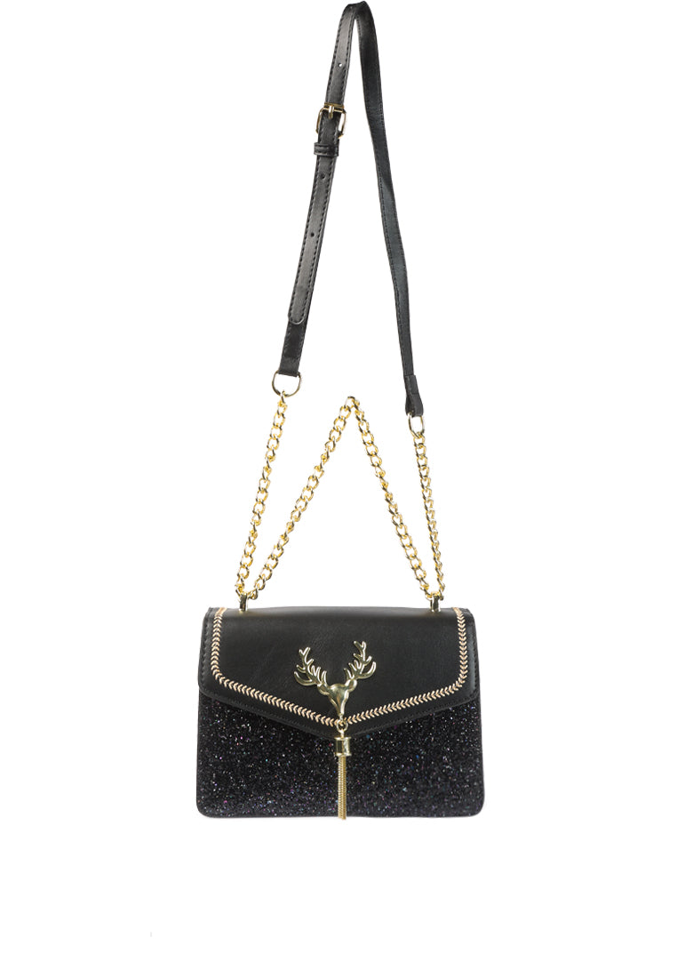 glitter envelope sling bag#color_black