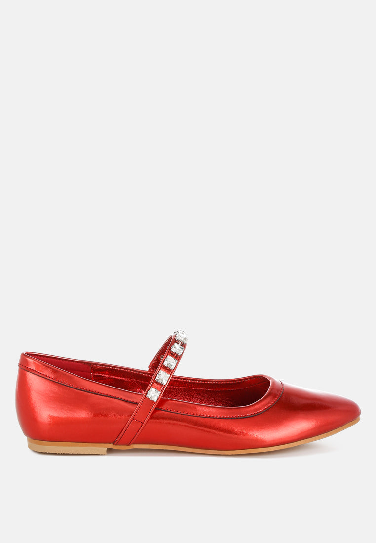 metallic mary jane ballerinas by ruw#color_red