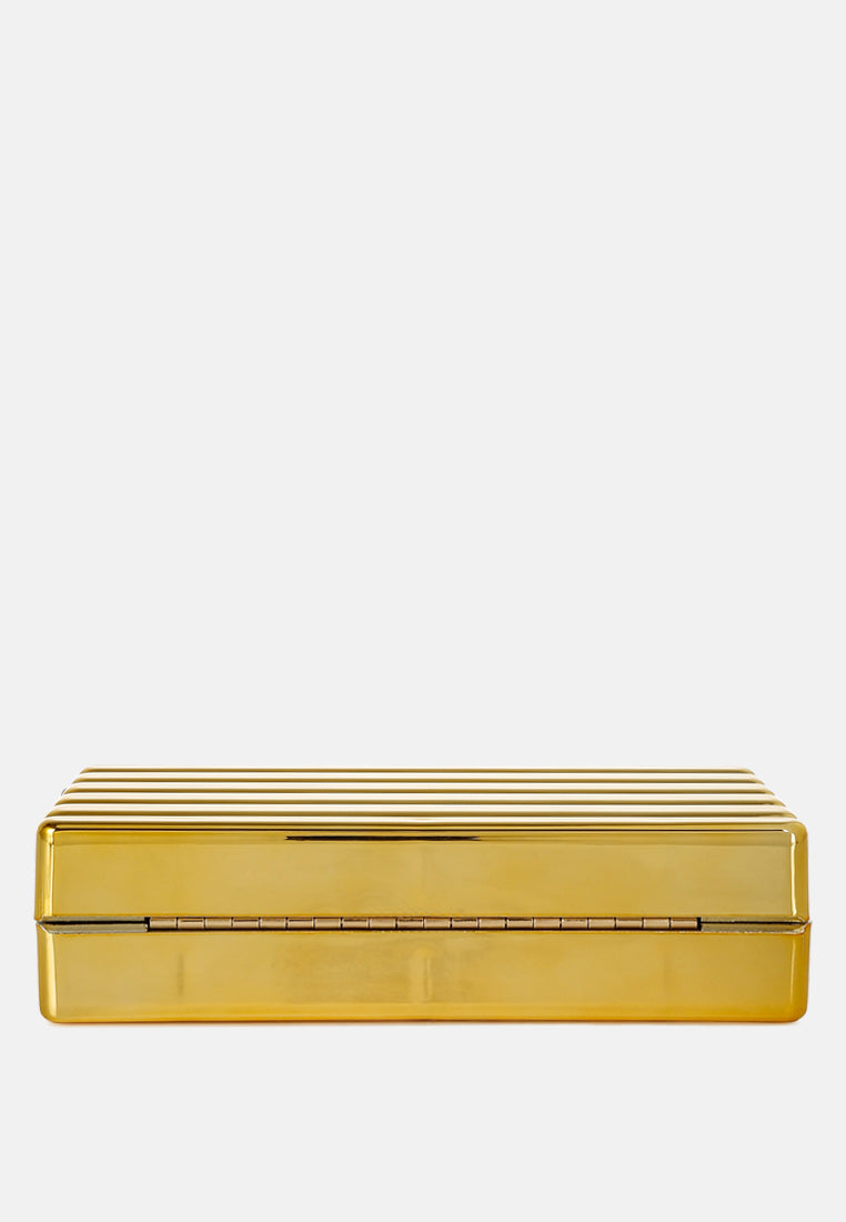 gold metallic mini box bag by ruw#color_gold