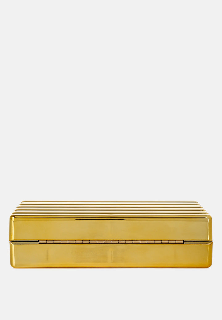 gold metallic mini box bag by ruw#color_gold