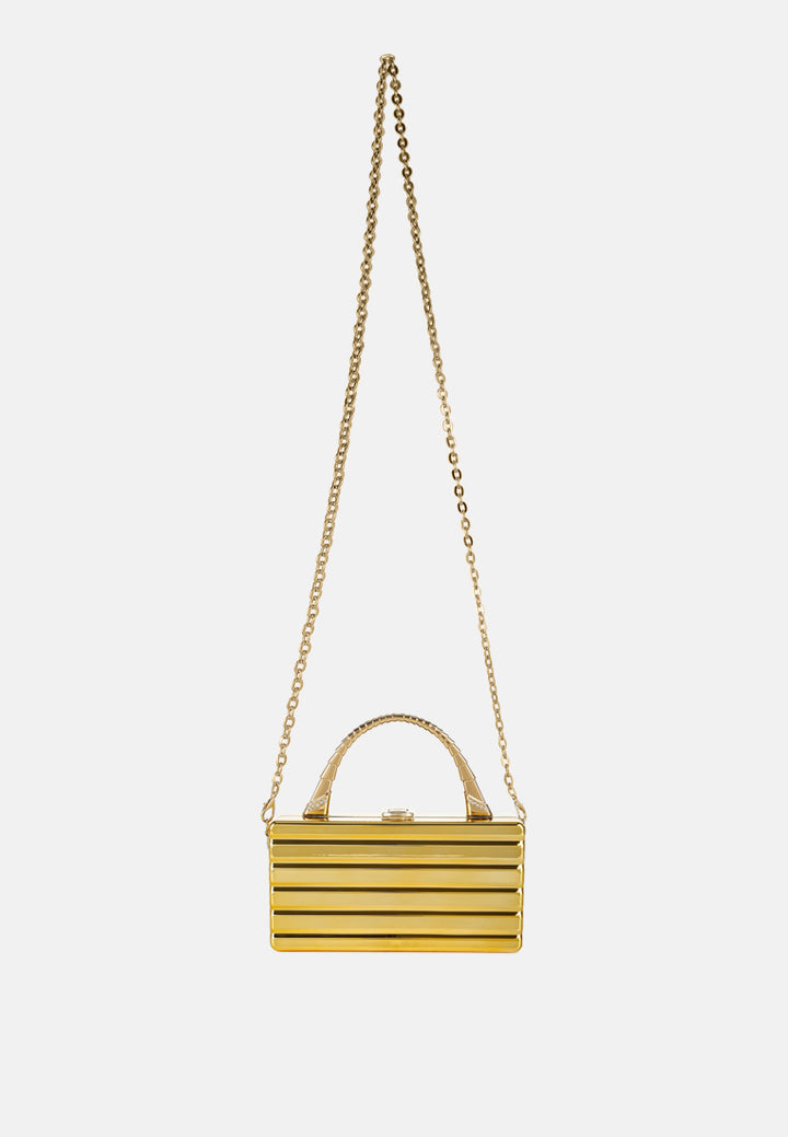 gold metallic mini box bag by ruw#color_gold