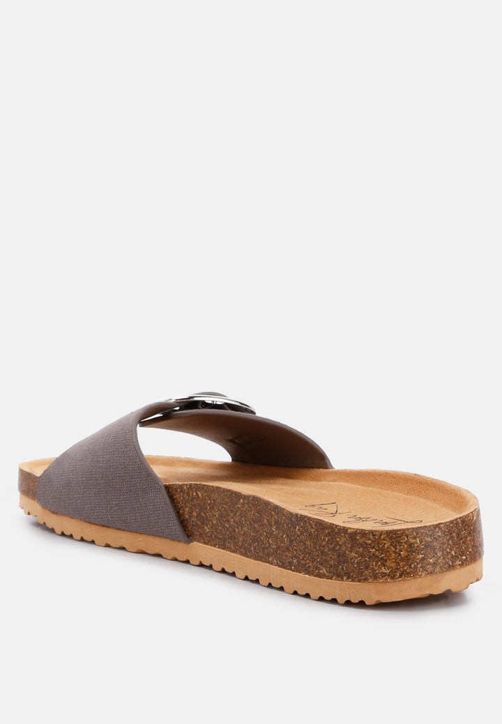 buckle strap slip-on sandals by ruw#color_grey