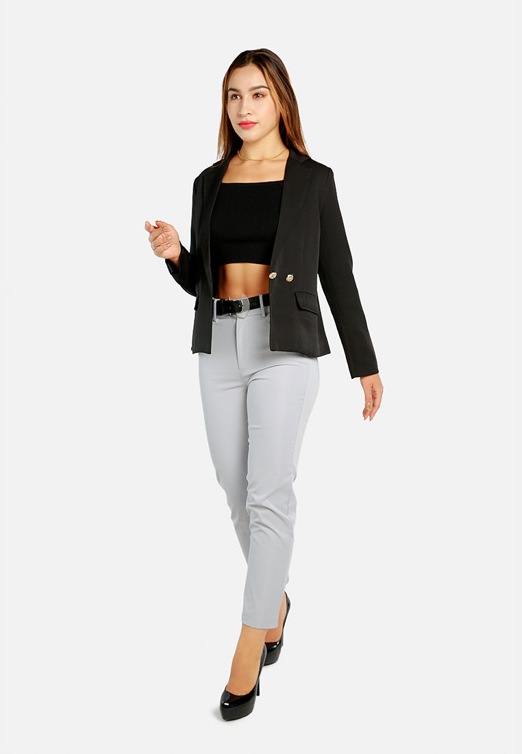 Casual Blazer Jacket#color_black