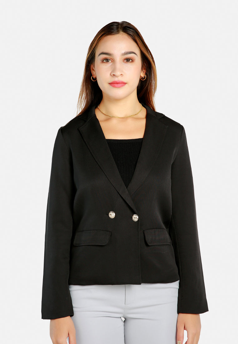 Casual Blazer Jacket#color_black