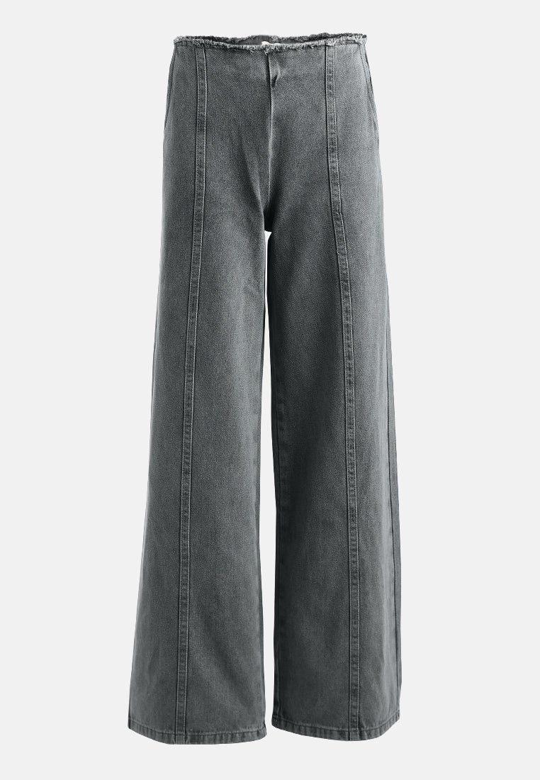 grey mid-rise wide leg pants by ruw#color_grey