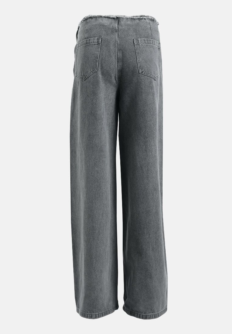 grey mid-rise wide leg pants by ruw#color_grey