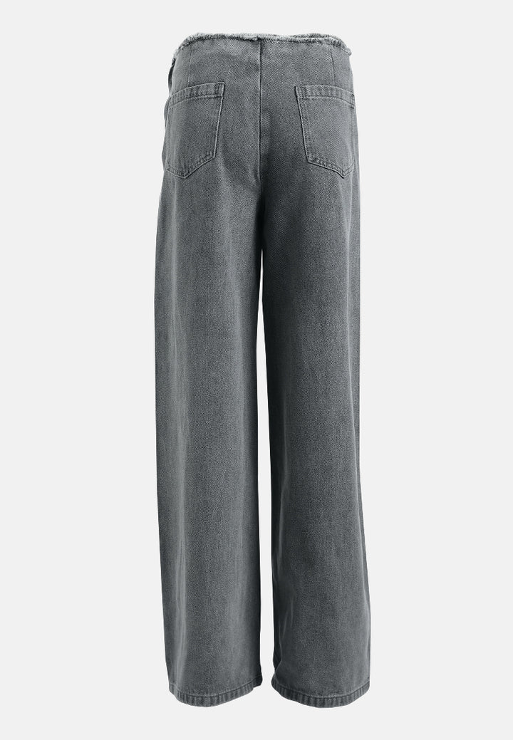 grey mid-rise wide leg pants by ruw#color_grey