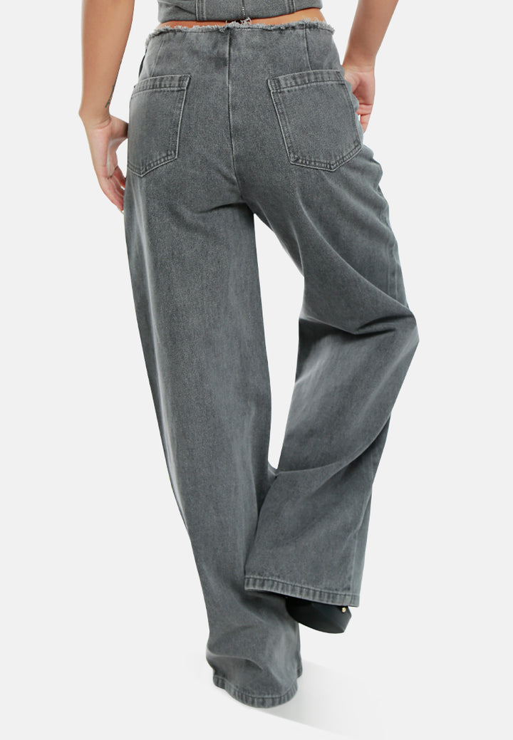 grey mid-rise wide leg pants by ruw#color_grey