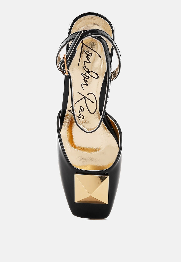 brooch detail ankle strap sandals by ruw#color_black