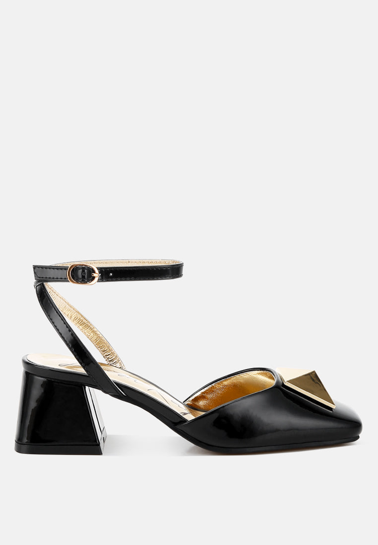 brooch detail ankle strap sandals by ruw#color_black