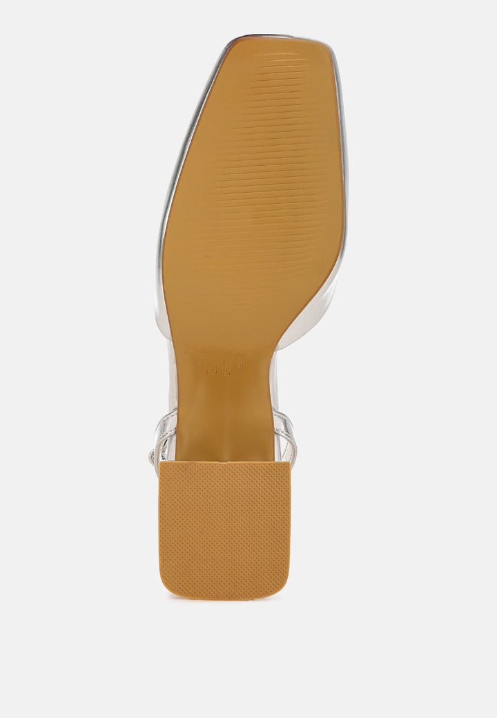 brooch detail ankle strap sandals by ruw#color_silver