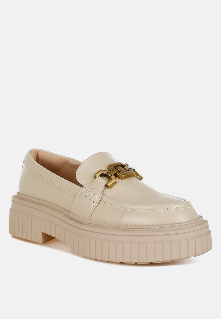 horsebit chunky loafers by ruw#color_beige