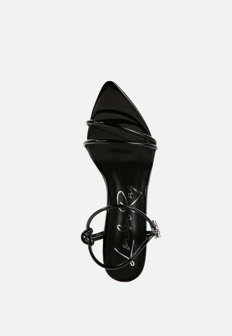 high porch drawstring band stiletto sandals by ruw#color_black