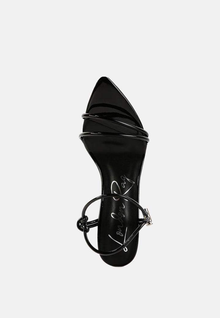 high porch drawstring band stiletto sandals by ruw#color_black