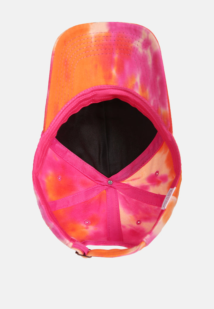 tie die baseball cap#color_orange