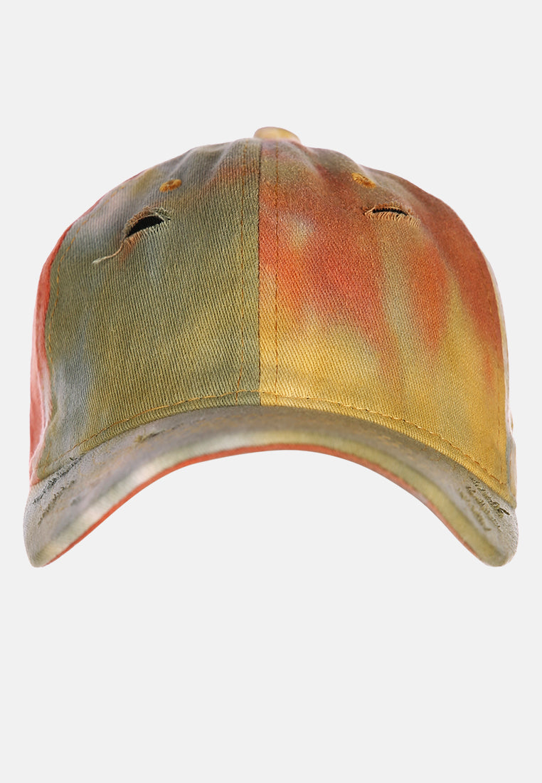 tie die baseball cap#color_yellow