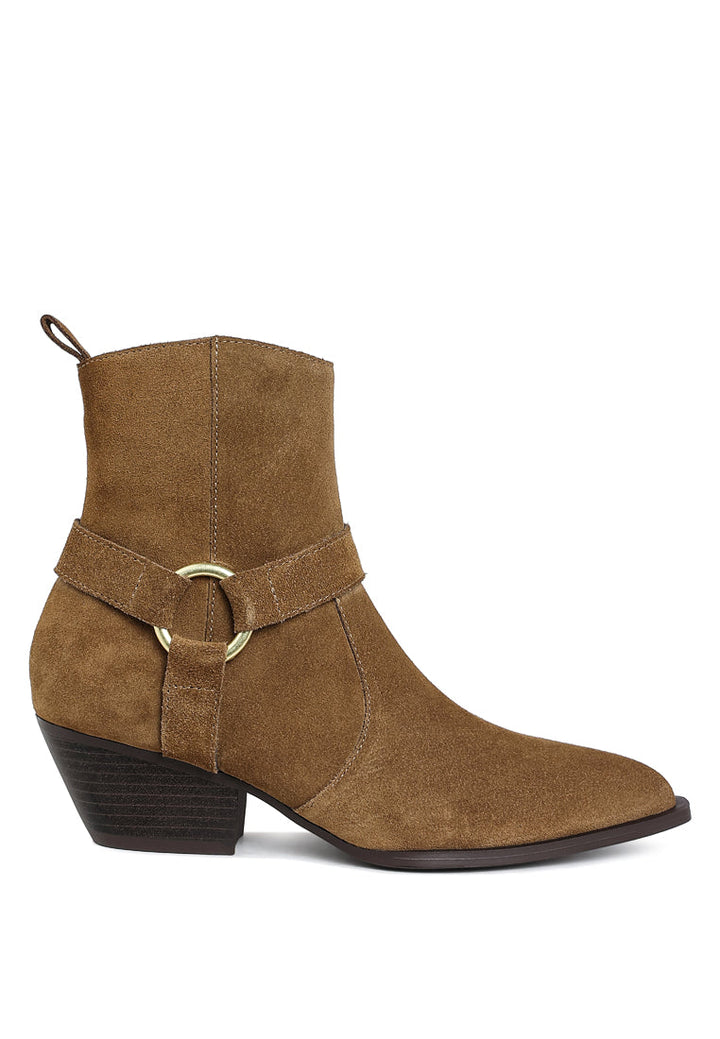 harness detail ankle boots by ruw#color_taupe