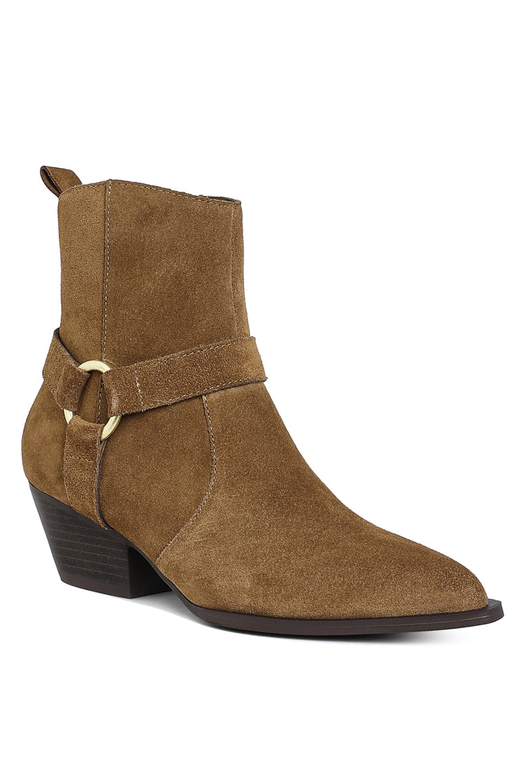 harness detail ankle boots by ruw#color_taupe